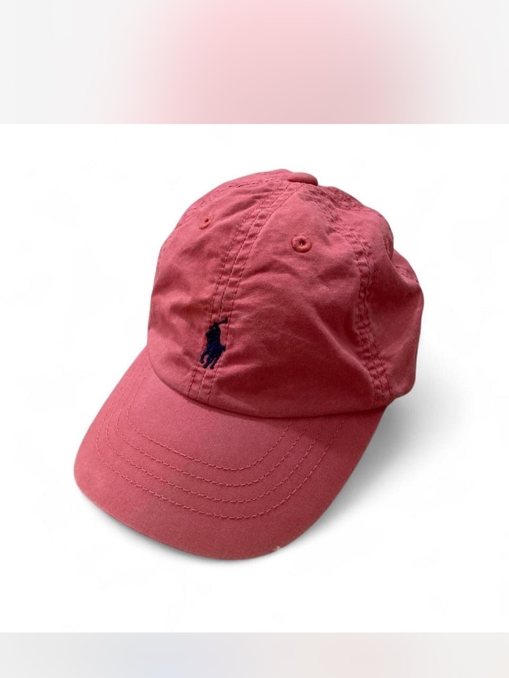 Ralph Lauren Kids Rose Baseball Cap with Navy Polo Pony